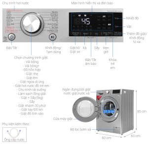 Máy giặt sấy LG FV1409G4V 9/5kg - 21