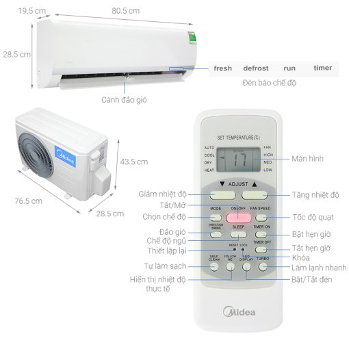 MÁY LẠNH MIDEA 1.0 HP MSAFGII-10CRN8 - 3