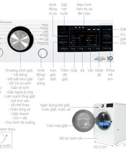 Máy giặt LG Inverter 15 kg F2515STGW - 24 Máy giặt LG Inverter 15 kg F2515STGW - 23