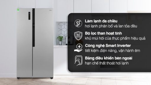 Tủ lạnh LG Inverter 519 lít Side By Side GR-B256JDS - 5