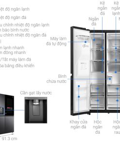 Tủ lạnh LG Inverter 635 lít GR-X257MC - 21