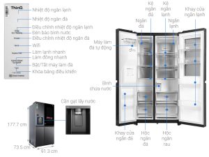 Tủ lạnh LG Inverter 635 lít GR-X257MC - 21