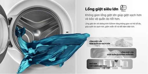 Máy giặt Aqua Inverter 8.5 kg AQD-A852J BK - 19