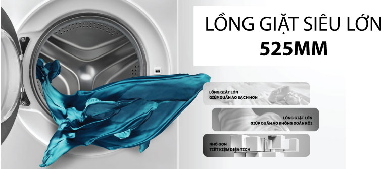 Máy giặt Aqua Inverter 8 Kg AQD-A802G.W