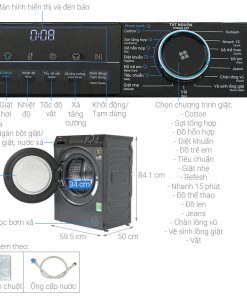 Máy giặt Aqua Inverter 8.5 kg AQD-A852J BK - 26 Máy giặt Aqua Inverter 8.5 kg AQD-A852J BK - 25