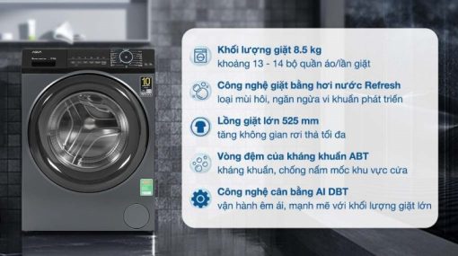 Máy giặt Aqua Inverter 8.5 kg AQD-A852J BK - 5