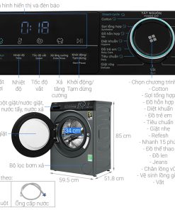 Máy giặt Aqua Inverter 9.5 kg AQD-A952J BK - 23