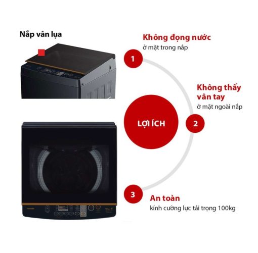 Máy Giặt Toshiba Inverter 10 Kg AW-DM1100JV(MK) - 3