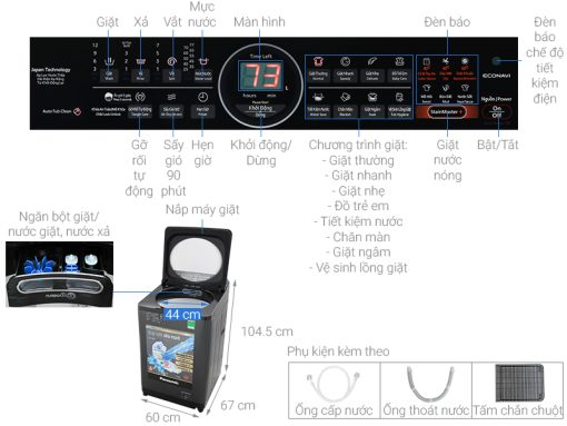 Máy Giặt Panasonic Inverter 10.5 Kg NA-FD10VR1BV - 3
