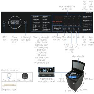 Máy Giặt Samsung Inverter 14 kg WA14CG5745BVSV - 23
