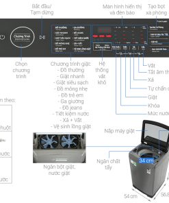 Máy Giặt Samsung Inverter 9.5 kg WA95CG4545BDSV - 20 Máy Giặt Samsung Inverter 9.5 kg WA95CG4545BDSV - 19