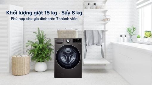 Máy Giặt Sấy LG Inverter 15/8 Kg F2515RTGB - 7