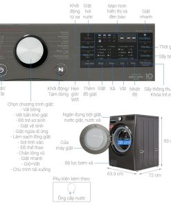 Máy Giặt Sấy LG Inverter 15/8 Kg F2515RTGB - 24 Máy Giặt Sấy LG Inverter 15/8 Kg F2515RTGB - 23