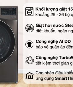 Máy Giặt Sấy LG Inverter 15/8 Kg F2515RTGB - 26 Máy Giặt Sấy LG Inverter 15/8 Kg F2515RTGB - 25