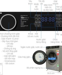 Máy giặt sấy Toshiba TWD-BM115GF4V(SK) 10.5/7kg - 19