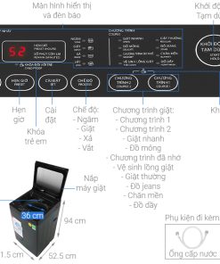Máy giặt Toshiba 8 kg AW-M905BV(MK) - 21