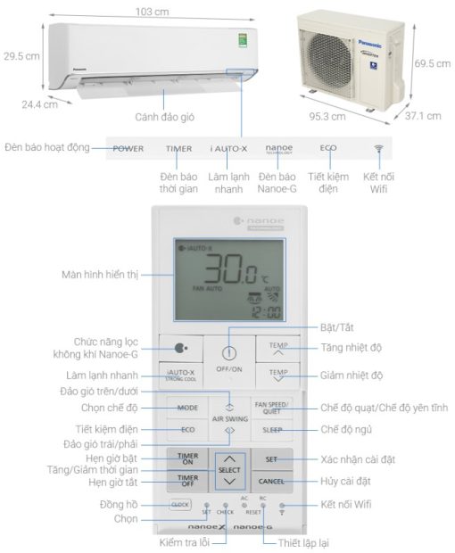 Máy lạnh Panasonic Inverter 2.5 HP CU/CS-XU24ZKH-8 - 3