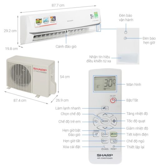 Máy lạnh Sharp Inverter 2 HP AH-X18ZEW - 3