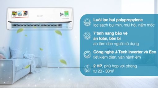 Máy lạnh Sharp Inverter 2 HP AH-X18ZEW - 7