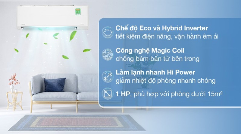 Máy lạnh Toshiba Inverter 1 HP RAS-H10Z1KCVG-V