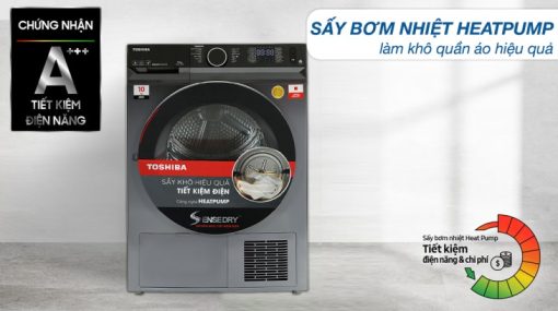 Máy Sấy Bơm Nhiệt Toshiba Inverter 10 Kg TD-BK110GHV(MK) - 15