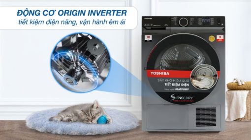 Máy Sấy Bơm Nhiệt Toshiba Inverter 10 Kg TD-BK110GHV(MK) - 11