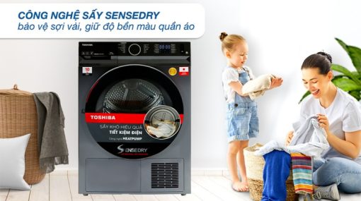 Máy Sấy Bơm Nhiệt Toshiba Inverter 10 Kg TD-BK110GHV(MK) - 9