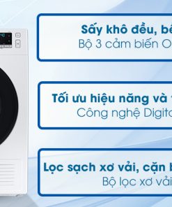 Máy sấy bơm nhiệt Samsung 9 kg DV90TA240AE/SV - 27