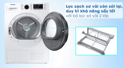 Máy sấy bơm nhiệt Samsung 9 kg DV90TA240AE/SV - 19