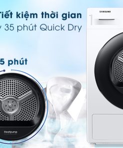 Máy sấy bơm nhiệt Samsung 9 kg DV90TA240AE/SV - 33