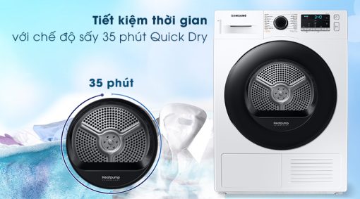 Máy sấy bơm nhiệt Samsung 9 kg DV90TA240AE/SV - 11