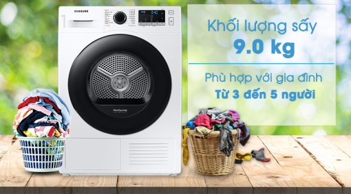 Máy sấy bơm nhiệt Samsung 9 kg DV90TA240AE/SV - 7