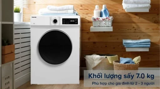 Máy sấy thông hơi Toshiba 7kg TD-H80SEV(WK) - 9