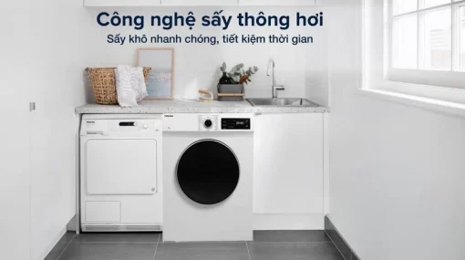 Máy sấy thông hơi Toshiba 7kg TD-H80SEV(WK) - 7