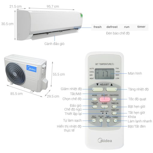 Máy lạnh Midea 18000BTU 1 chiều MSAFG-18CRN8 - 3