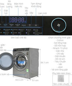 Máy Giặt Sấy Aqua Inverter 10/6 Kg AQD-AH1000G.PS - 24 Máy Giặt Sấy Aqua Inverter 10/6 Kg AQD-AH1000G.PS - 23