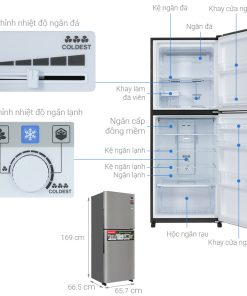 Tủ lạnh Sharp Inverter 330 lít SJ-XP352AE-SL - 22 Tủ lạnh Sharp Inverter 330 lít SJ-XP352AE-SL - 21