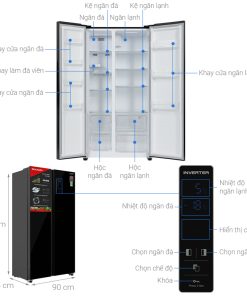 Tủ lạnh Sharp Inverter 442 lít Side By Side SJ-SBX440VG-BK - 26 Tủ lạnh Sharp Inverter 442 lít Side By Side SJ-SBX440VG-BK - 25