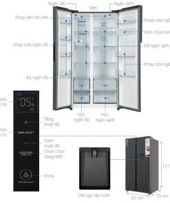Tủ lạnh Toshiba Inverter 596 lít GR-RS775WI-PMV(06)-MG - 26 Tủ lạnh Toshiba Inverter 596 lít GR-RS775WI-PMV(06)-MG - 25