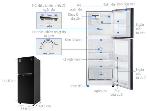 Tủ lạnh Samsung Inverter 208 lít RT20HAR8DBU - 3