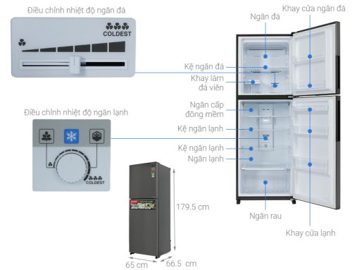 Tủ lạnh Sharp Inverter 360 lít SJ-XP382AE-DS - 3
