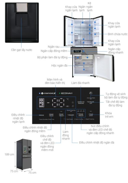 Tủ Lạnh Panasonic Inverter 540 Lít NR-YW590YMMV - 3