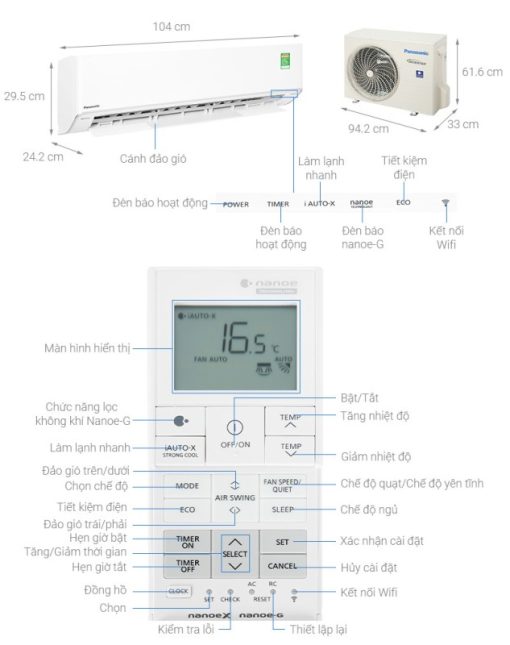 Máy lạnh Panasonic Inverter 2.5 HP CU/CS-XU24XKH-8 - 3