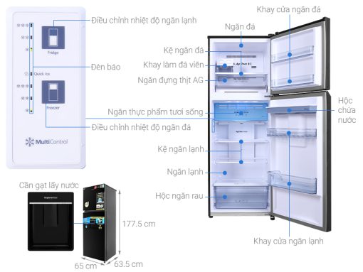 Tủ lạnh Panasonic Inverter 366 lít NR-TL381GPKV - 3