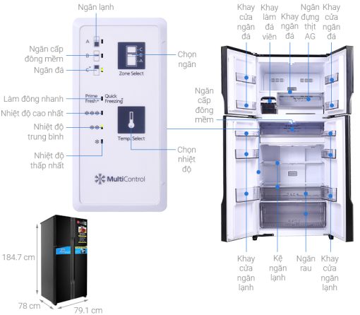 Tủ lạnh Panasonic Inverter 550 lít NR-DZ601VGKV - 3