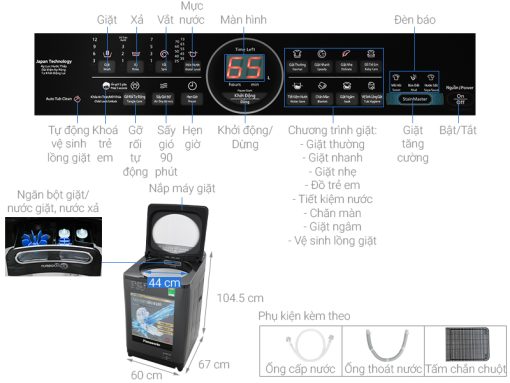 Máy Giặt Panasonic Inverter 10.5 Kg NA-FD10AR1BV - 3