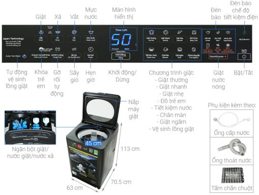 Máy giặt Panasonic Inverter 14 kg NA-FD14V1BRV - 3