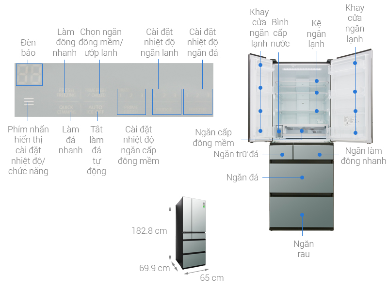 Tủ Lạnh Panasonic Inverter 491 Lít NR-F503GT-X2