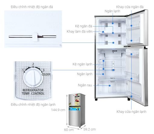Tủ lạnh Panasonic Inverter 234 lít NR-TV261APSV - 3