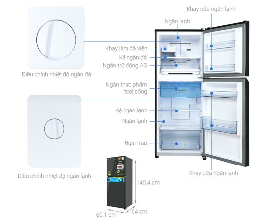Tủ lạnh Panasonic Inverter 268 lít NR-TV301VGMV - 3